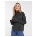 Noisy May roll neck jumper with seam detail in dark grey