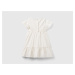 Benetton, Dress With Embroidery And Frill