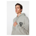 Trendyol Grey Oversize/Wide Cut Printed Sweatshirt