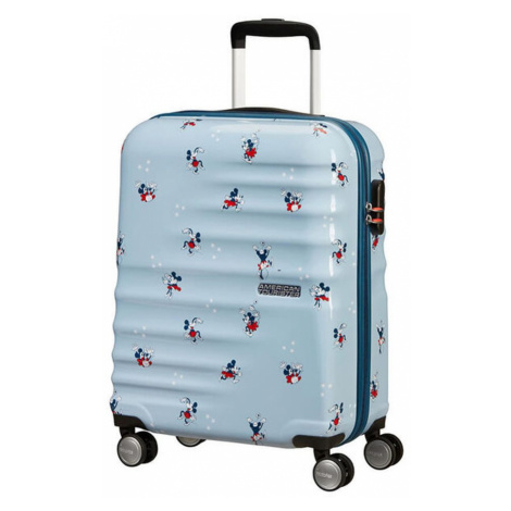 American Tourister Kabinový cestovní kufr Wavebreaker Disney Spinner 36 l - Minnie Darling Blue