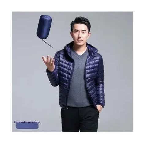 Pánská zimní bunda s kapucí – vatovaná, lehká, teplá