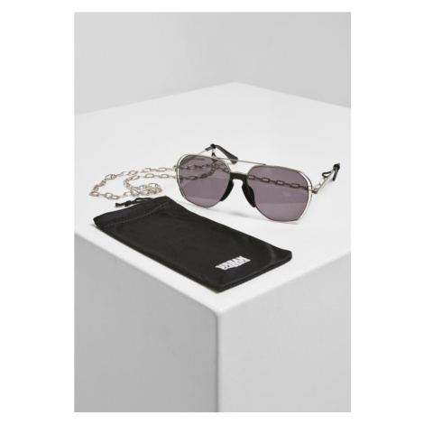 Sunglasses Karphatos with Chain - silver Urban Classics