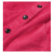 Krátký růžový přehoz přes oblečení typu alpaka na knoflíky (537)