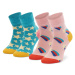 Sada 2 párů dětských vysokých ponožek Happy Socks