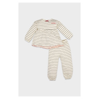 DEFACTO Baby Girl Pajama Set Striped Long Sleeve Top Elastic Waist Long Bottom