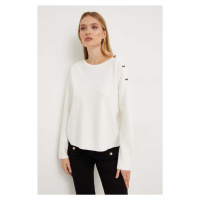 Vlněný svetr Answear Lab bílá barva, lehký
