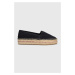 Espadrilky Tommy Hilfiger TH EMBROIDERED FLATFORM tmavomodrá barva, na platformě, FW0FW07014