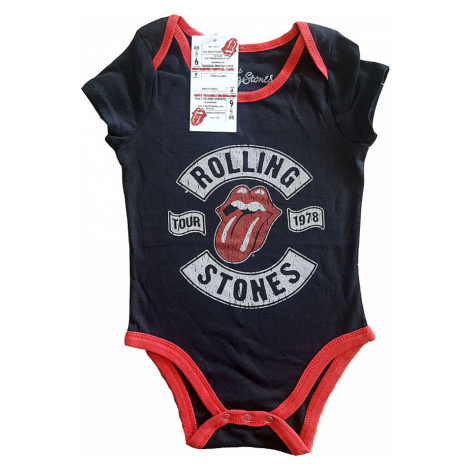 Rolling Stones kojenecké body tričko, US Tour 1978 Red, dětské RockOff