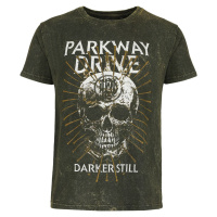 Parkway Drive Smoke Skull Tričko tmavě hnedá