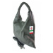 Kožená kabelka přes rameno Vera Pelle WX435B šedá
