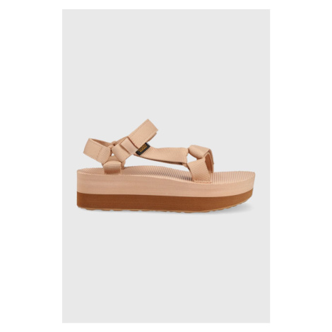 Sandály Teva Flatform Universal dámské, béžová barva, na platformě, 1008844, 1008844.MSLN-MSLN