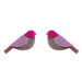 Dřevěné náušnice Purple Cutebird Earrings