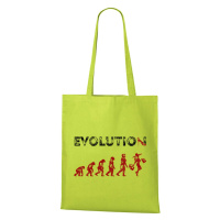 DOBRÝ TRIKO Bavlněná taška s potiskem Evoluce nákupy Barva: Limetková