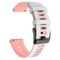 4wrist Silikonový řemínek pro Garmin 20 mm - White/Pink