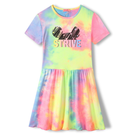 Dívčí šaty KUGO CY1008, duhová světlejší Barva: Mix barev