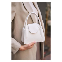 Madamra White Women's Clamshell Mini City Bag