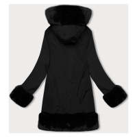 Černá dámská bunda s kožešinovou podšívkou J Style (11Z8089)