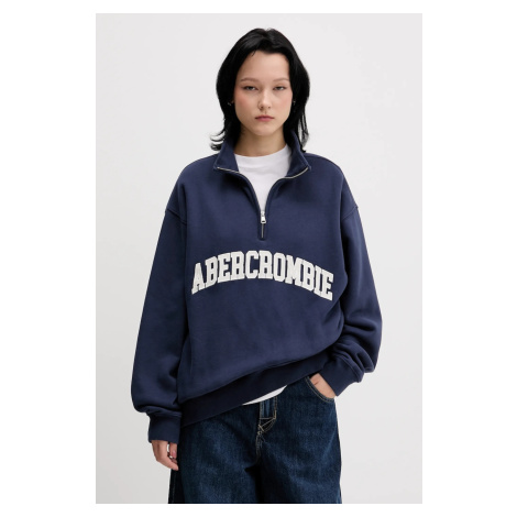 Mikina Abercrombie & Fitch dámská, modrá barva, s aplikací, KI152-5427-200