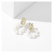 Éternelle Luxusní perlové náušnice Francesca - sladkovodní perla E1347-4234 Zlatá