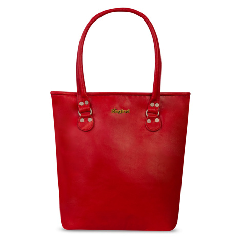 Bagind Belka Red - Dámská kožená kabelka červená, ruční výroba, český design