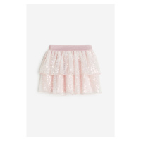 H & M - Tylová sukně s flitry - růžová