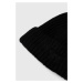Čepice z vlněné směsi Superdry černá barva, z husté pleteniny