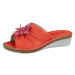 Nazouvací obuv s pěkným ozdobným květem Relaxshoe Červená