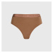Hnědé kalhotky Hilfiger Modal–High Waist Bikini