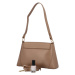 Módní dámská malá koženková crossbody Alison, taupe