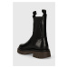 Kožené kotníkové boty Gant Meghany dámské, černá barva, na plochém podpatku, 27551402.G030