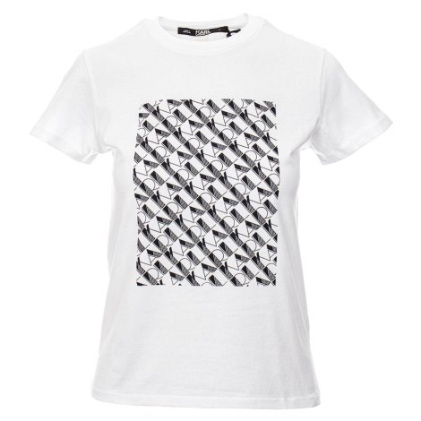 Karl Lagerfeld dámské tričko Studio 54 Box Print bílé