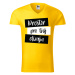 MMO Pánské SLIM tričko (v-střih) s vlastním potiskem Barva: Žlutá