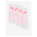 Sada dvou párů dámských ponožek ve světle růžové barvě Puma Cat Logo