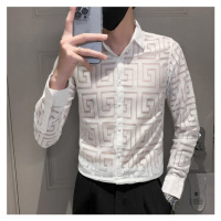 Luxusní košile s průhlednými geometrickými vzory