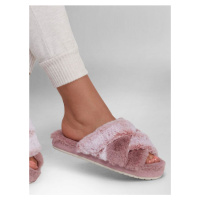 Růžové dámské pantofle Skechers