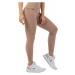 Nebbia Organic Cotton Ribbed High-Waist Leggings Brown Fitness kalhoty