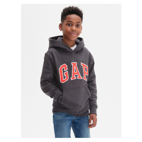 Šedá klučičí mikina GAP Logo hoodie