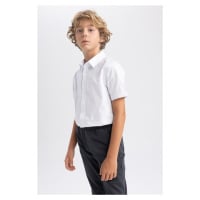 DEFACTO Boy Polo Collar Poplin Short Sleeve Shirt