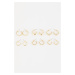 DEFACTO Women's 6-Piece Gold Hoop Earrings