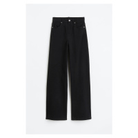 H & M - Široké keprové kalhoty - černá