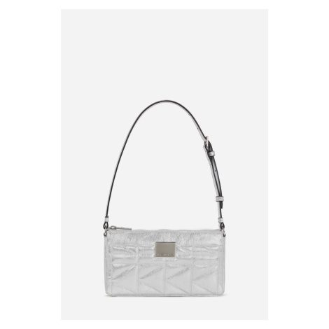 Kabelka karl lagerfeld k/kuilt sp sm wrinkle sb bag silver