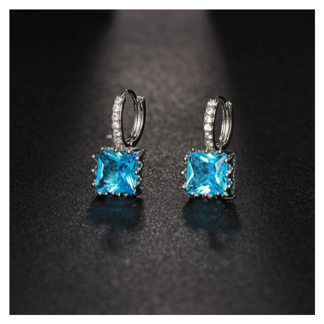Sisi Jewelry Náušnice Swarovski Elements Luisa Topaz E1328-ET-G1071-7 Modrá