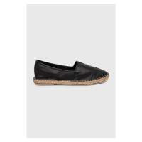 Kožené espadrilky Answear Lab černá barva