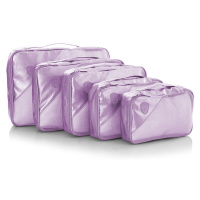 Heys Metallic Packing Cube 5pc Lilac