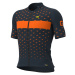 ALÉ Cyklistický dres s krátkým rukávem - STARS - oranžová/šedá