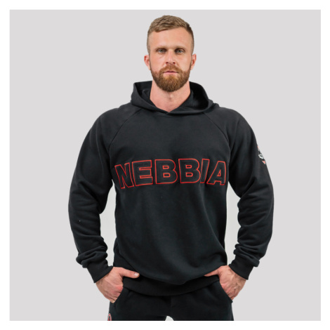 NEBBIA - Pánská mikina s kapucí LEGACY 704 (black) - NEBBIA