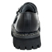 boty kožené dámské - Black s přezkou - KMM - Black-031