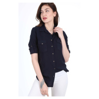 Bigdart 3428 Double Cover Pocket Shirt - Navy Blue