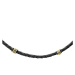 Manoki Pánský náhrdelník Luigi přírodní kůže a chirurgická ocel WA462BG Černá 47 cm