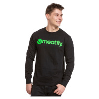 Meatfly pánské tričko s dlouhým rukávem Troy Green Neon/Black | Černá